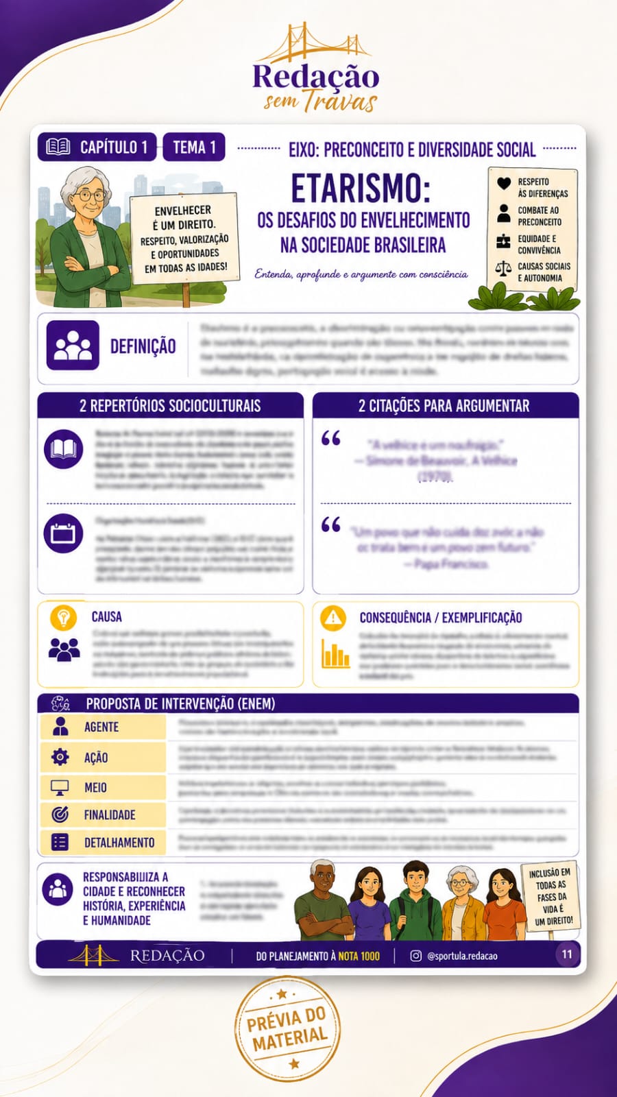 Página de causas e consequências